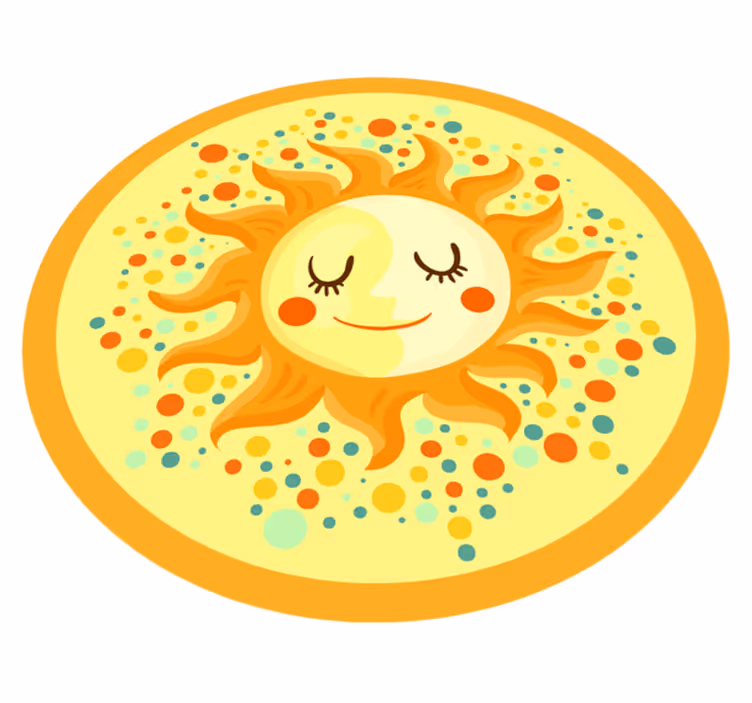 tapis vinyle pour enfants Soleil jaune - TenStickers