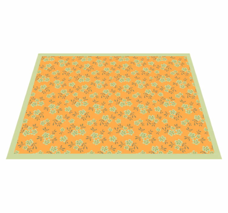Tapis vinyle plantes surface à motif floral - TenStickers