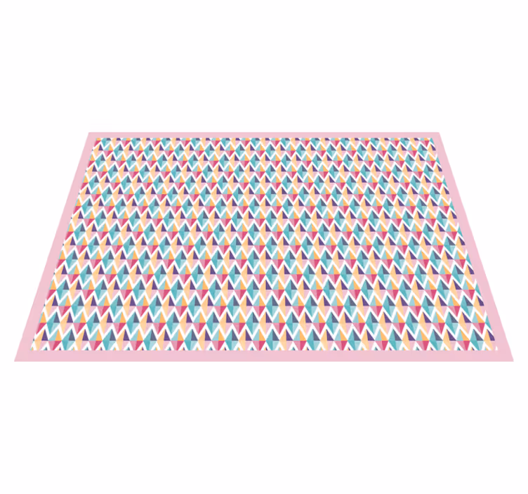 Tapis vinyle salle de bain motif géométrique - TenStickers