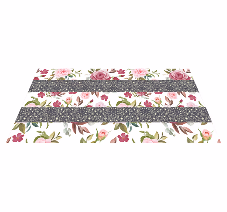 Tapis vinyle plantes coureur floral - TenStickers