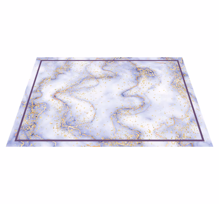 Tapis vinyle marbre éclaboussures d'or marbré - TenStickers