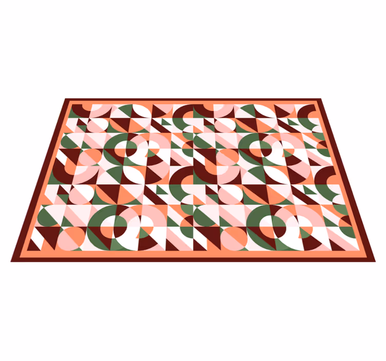 Tapis vinyle géométrique motif de mosaïque géométrique - TenStickers
