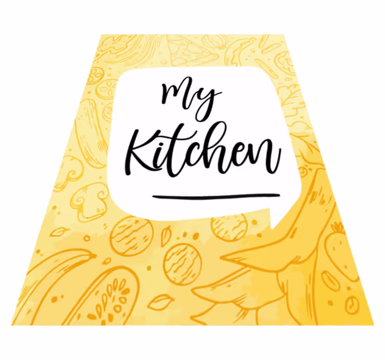 Tapis vinyle cuisine mon texte de cuisine - TenStickers