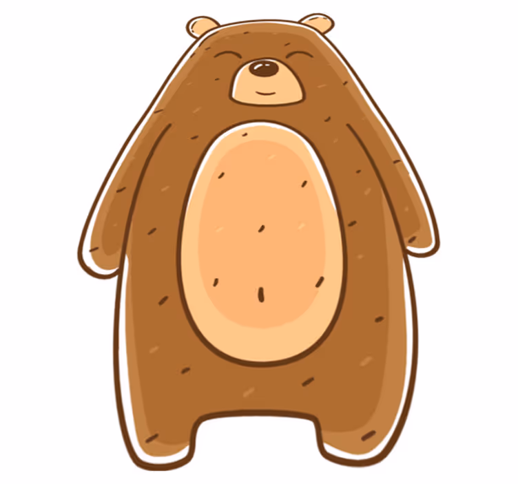 Tapis vinyle animal illustration d'ours - TenStickers