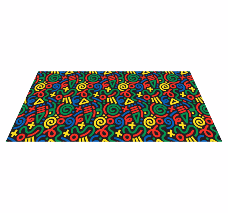 Tapis vinyle jeux motif de puzzle vibrant - TenStickers