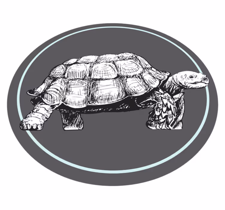 Tapis vinyle animal tortue illustrée - TenStickers