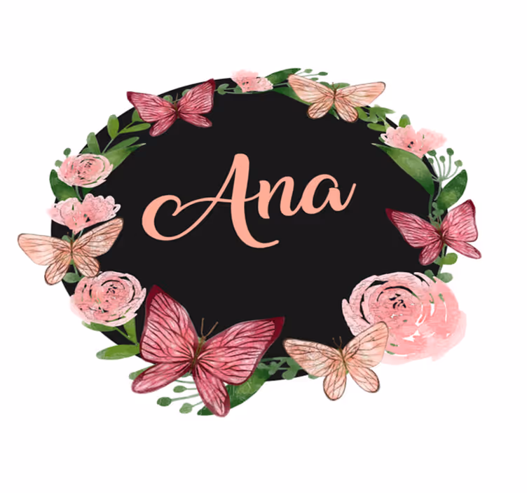 Tapis vinyle personnalisé cercle personnalisé floral - TenStickers