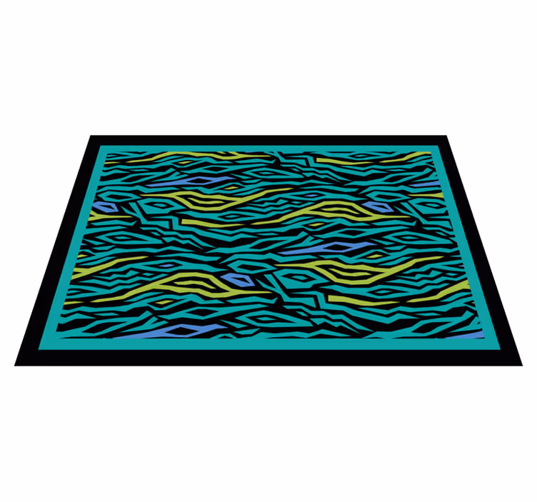 Tapis vinyle motif animal safari abstrait - TenStickers