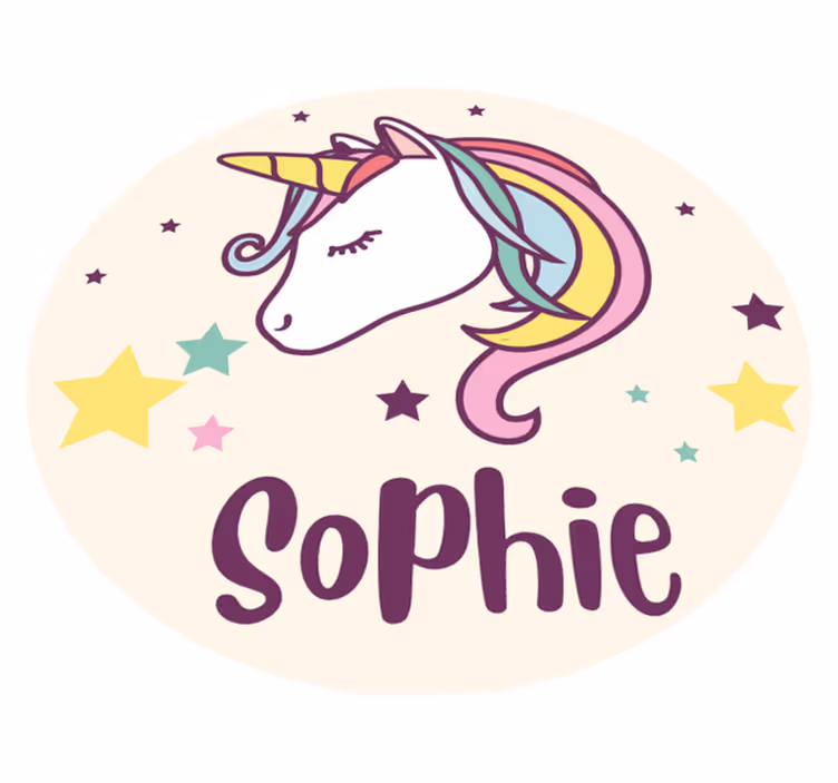 Tapis vinyle personnalisé illustration de licorne - TenStickers