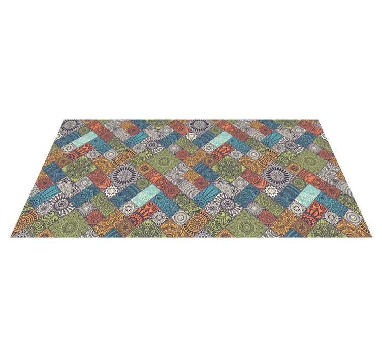 Tapis vinyle mandala chemin de patchwork de mandala - TenStickers