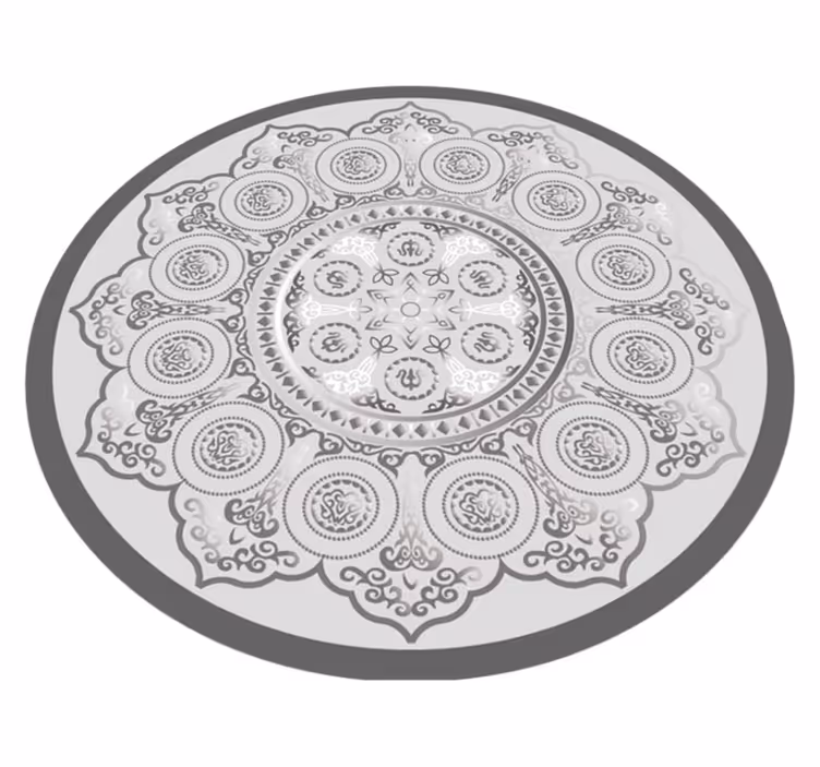 Tapis vinyle mandala superposition de motifs de mandala - TenStickers