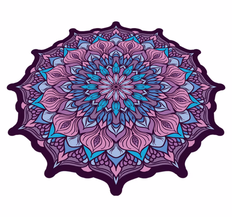 Tapis vinyle mandala détail complexe du mandala - TenStickers