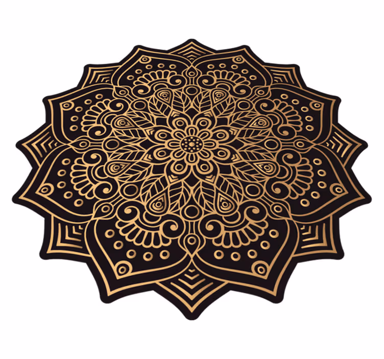 Tapis vinyle mandala superposition de mandala complexe - TenStickers
