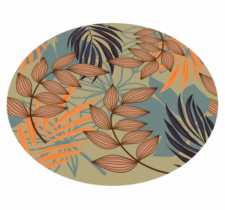 Tapis vinyle plantes motif de feuillage botanique - TenStickers