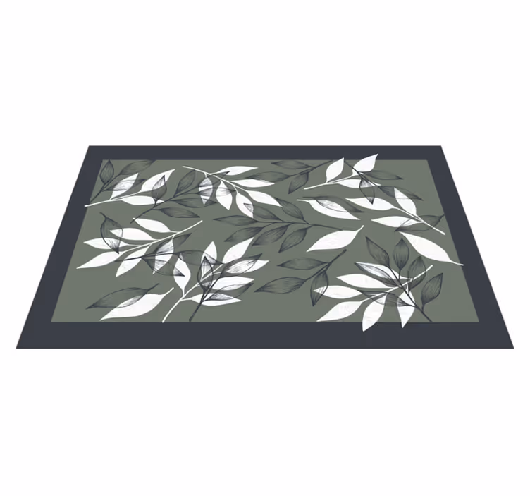 Tapis vinyle plantes motif botanique feuillu - TenStickers