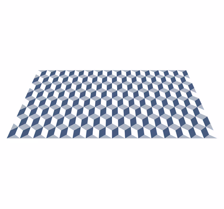 Tapis vinyle moderne Carreaux dans les tons bleus - TenStickers