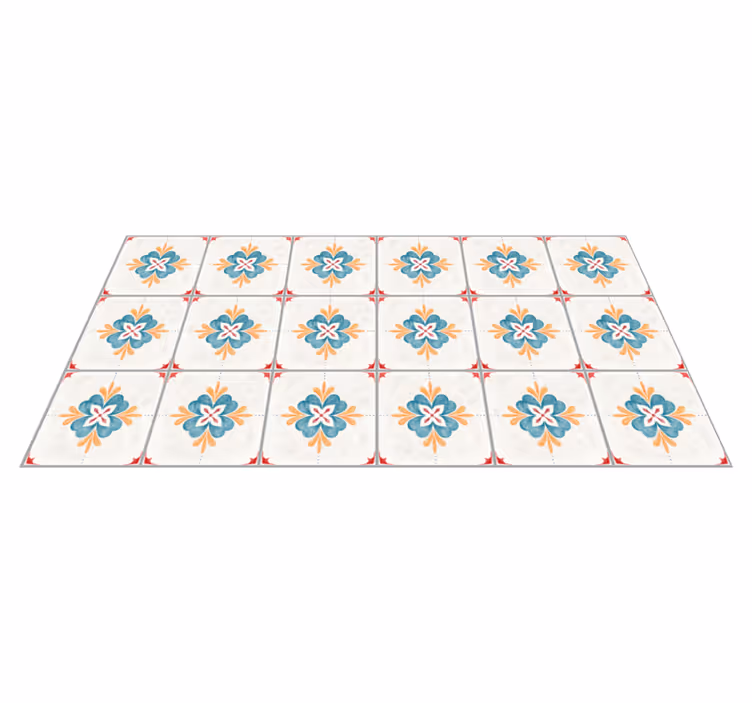 Tapis vinyle moderne Texturé tuiles illustration - TenStickers