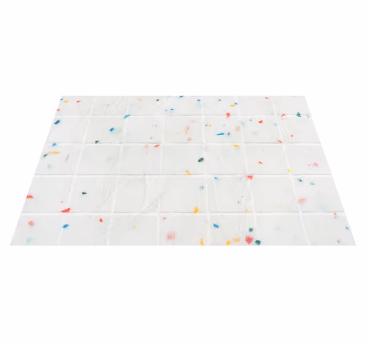 Tapis vinyle carreaux de ciment motif terrazzo - TenStickers