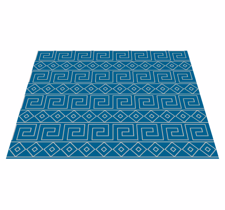 Tapis vinyle géométrique clé grecque géométrique - TenStickers