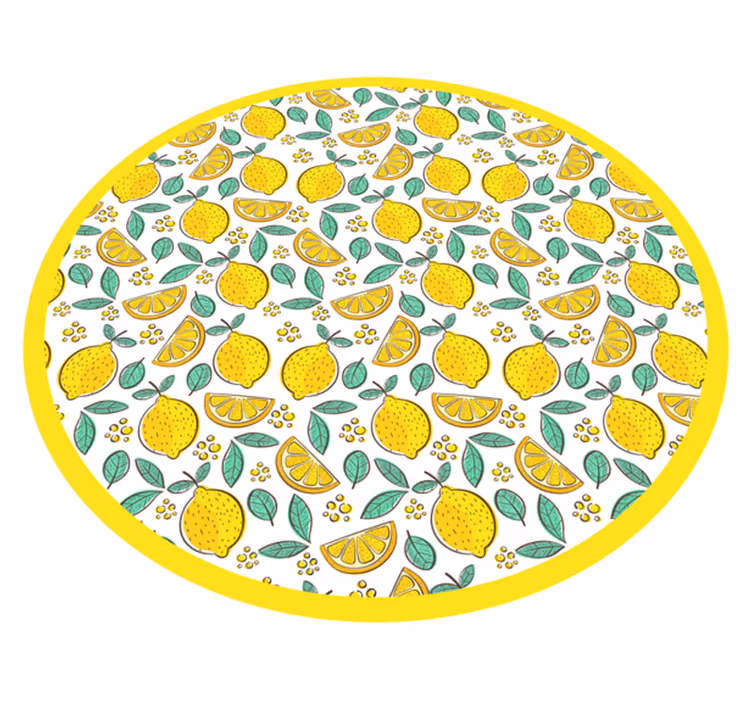Tapis vinyle plantes motif à motifs d'agrumes - TenStickers