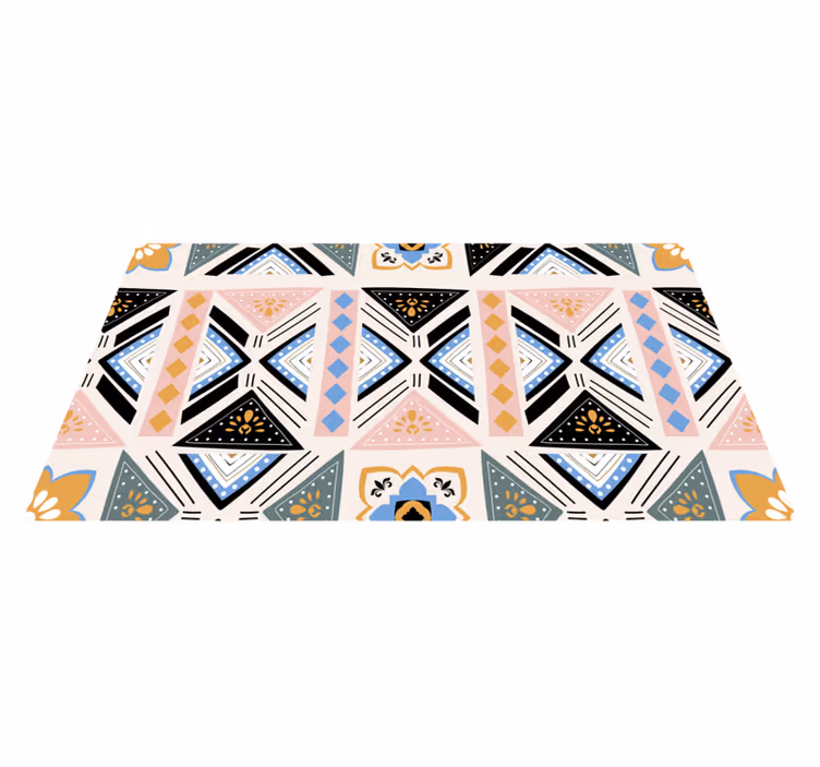 Tapis vinyle géométrique tapisserie à motif géométrique - TenStickers