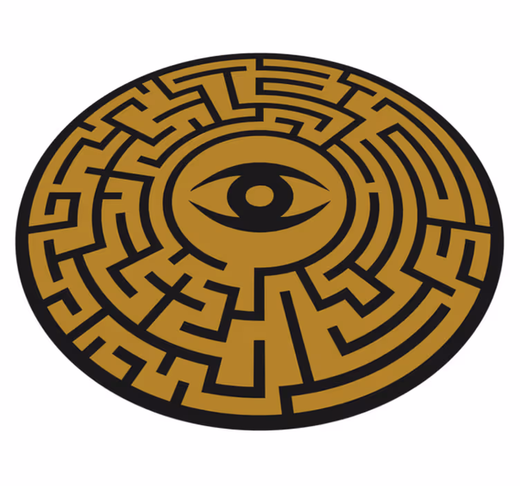 Tapis vinyle jeux symbole de l'oeil du labyrinthe - TenStickers