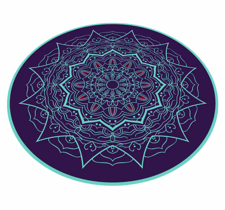 Tapis vinyle mandala conception de cercle de mandala - TenStickers