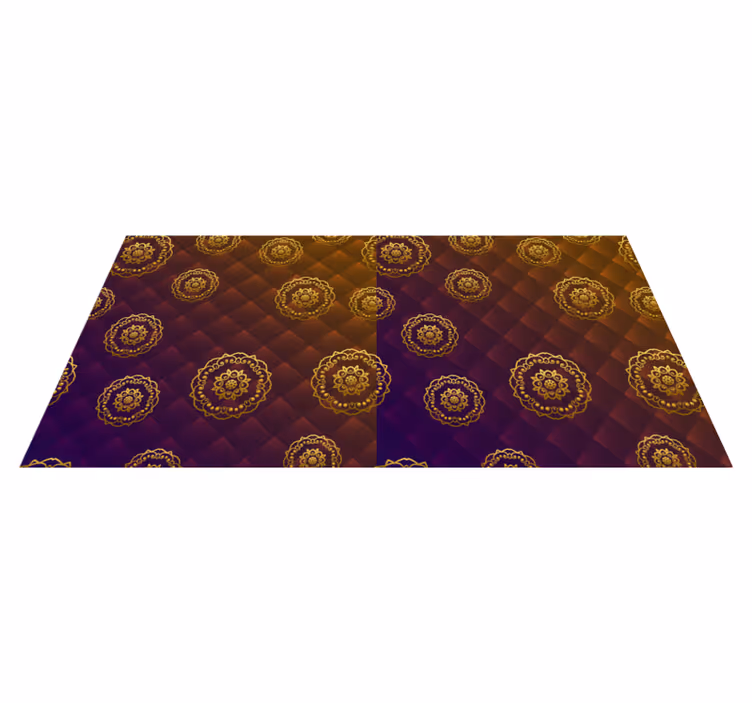 Tapis vinyle mandala superposition de motifs de mandala - TenStickers