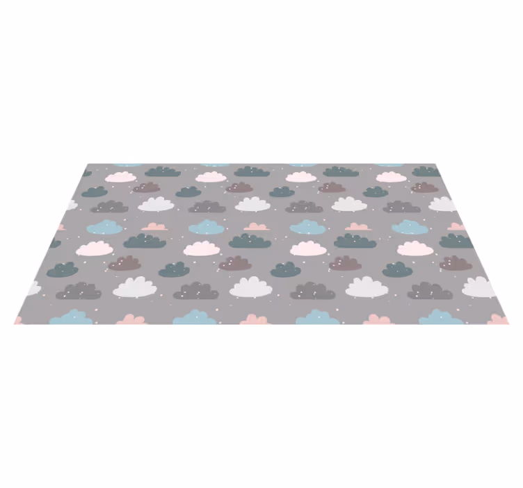 Tapis vinyle bébé temps de jeu nuageux - TenStickers