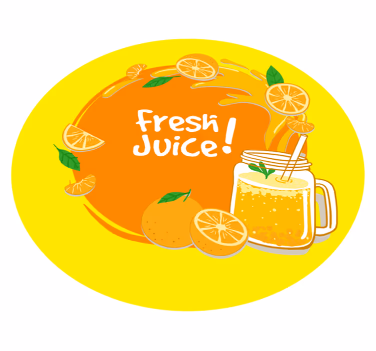 tapis vinyle cuisine Du jus d'orange - TenStickers