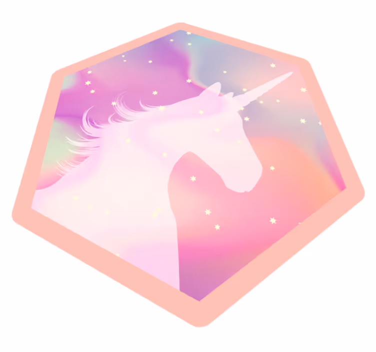Tapis vinyle bébé licorne mythique - TenStickers