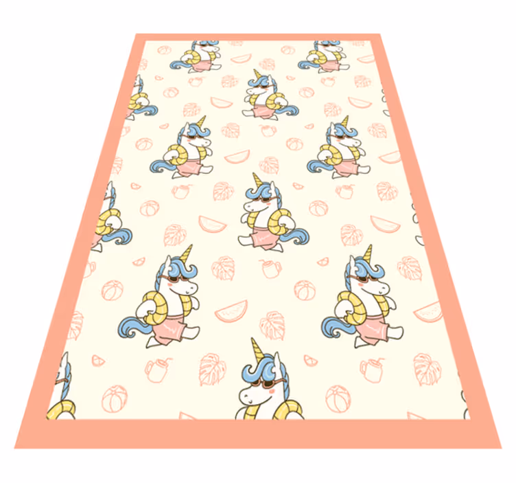 Tapis vinyle pour enfants motif licorne - TenStickers
