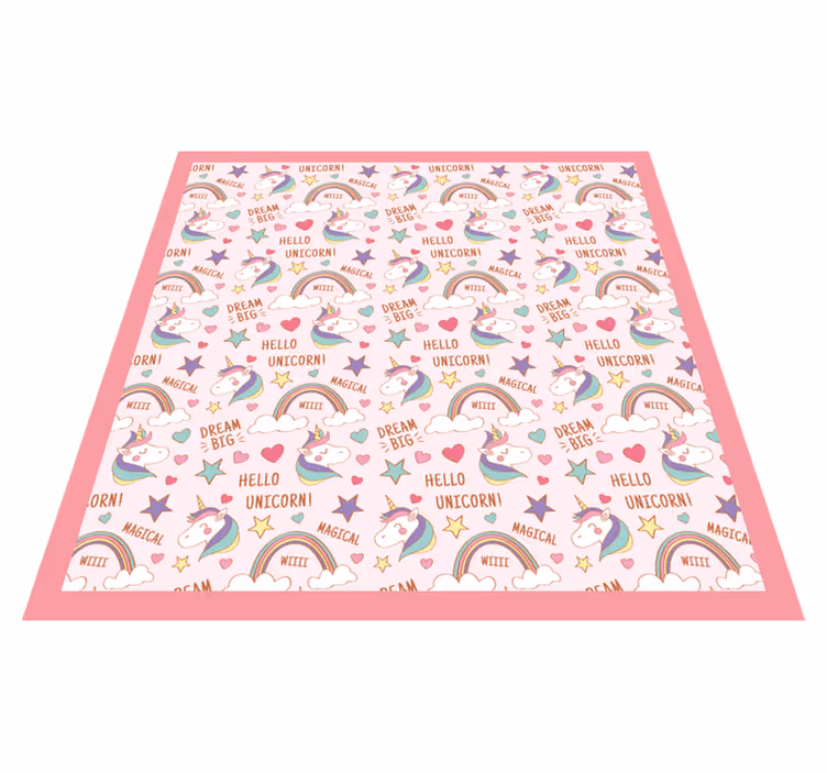 Tapis vinyle bébé motif licorne magique - TenStickers