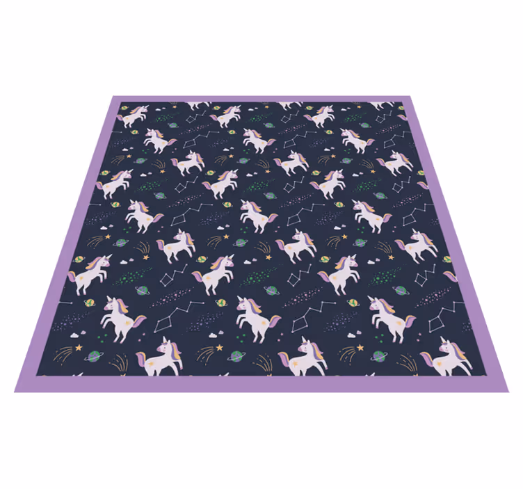 Tapis vinyle pour enfants récréation fantastique de licorne - TenStickers