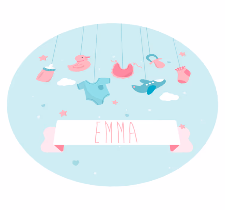 Tapis vinyle bébé crèche personnalisée - TenStickers