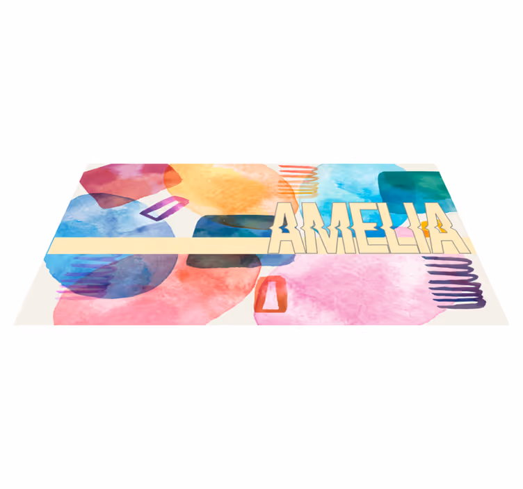 Tapis vinyle personnalisé prénom sur mesure - TenStickers