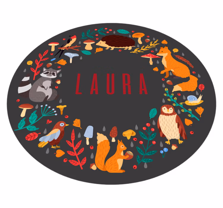 Tapis vinyle bébé forêt personnalisée - TenStickers