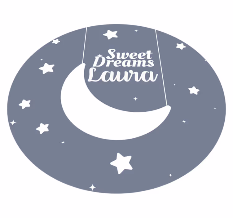 Tapis vinyle personnalisé conception de lune personnalisée - TenStickers