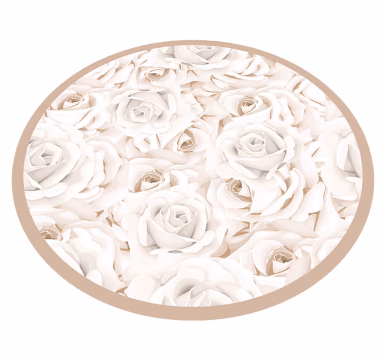 Tapis vinyle plantes motif de roses élégant - TenStickers