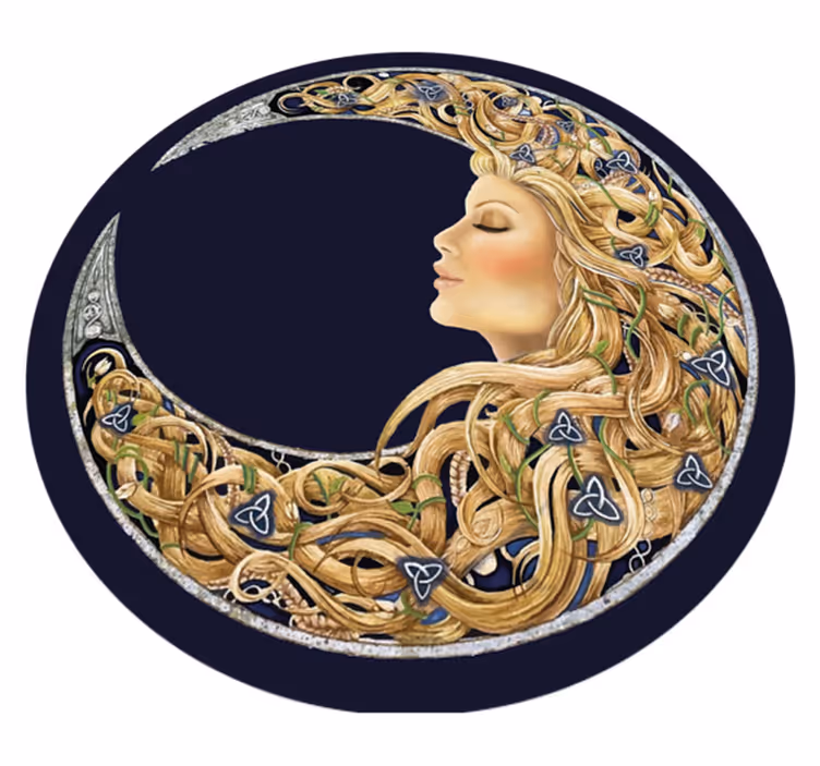 tapis vinyle chambre Art de la lune - TenStickers