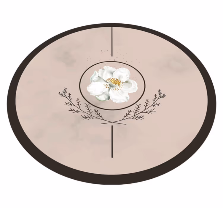 tapis vinyle chambre Rose musquée marbrée - TenStickers