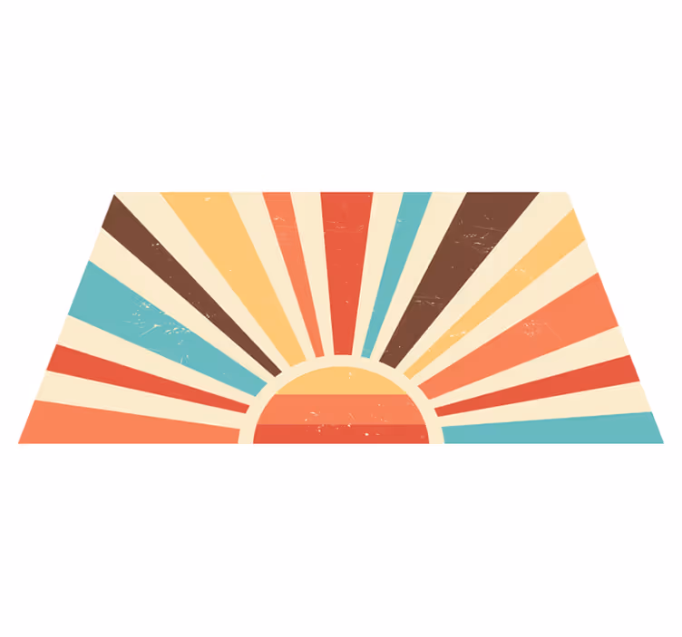 Tapis vinyle rayures rayures soleil - TenStickers