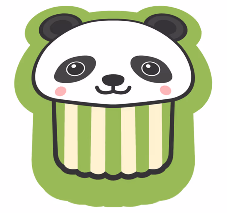 Tapis vinyle bébé conception de petit panda - TenStickers