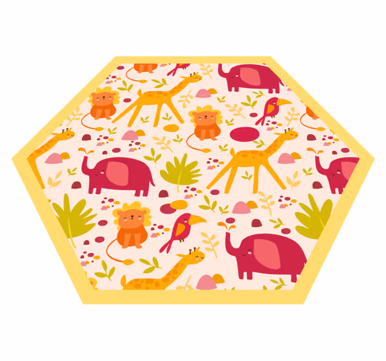 Tapis vinyle bébé aire de jeux safari - TenStickers