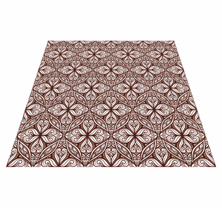 tapis vinyle Carrelage marron - TenStickers