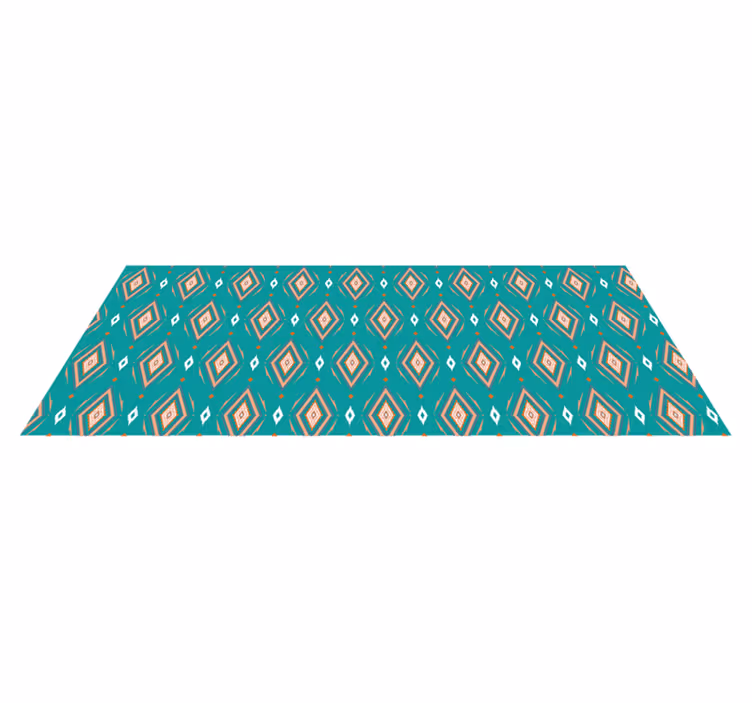 Tapis vinyle géométrique coureur à motif géométrique - TenStickers