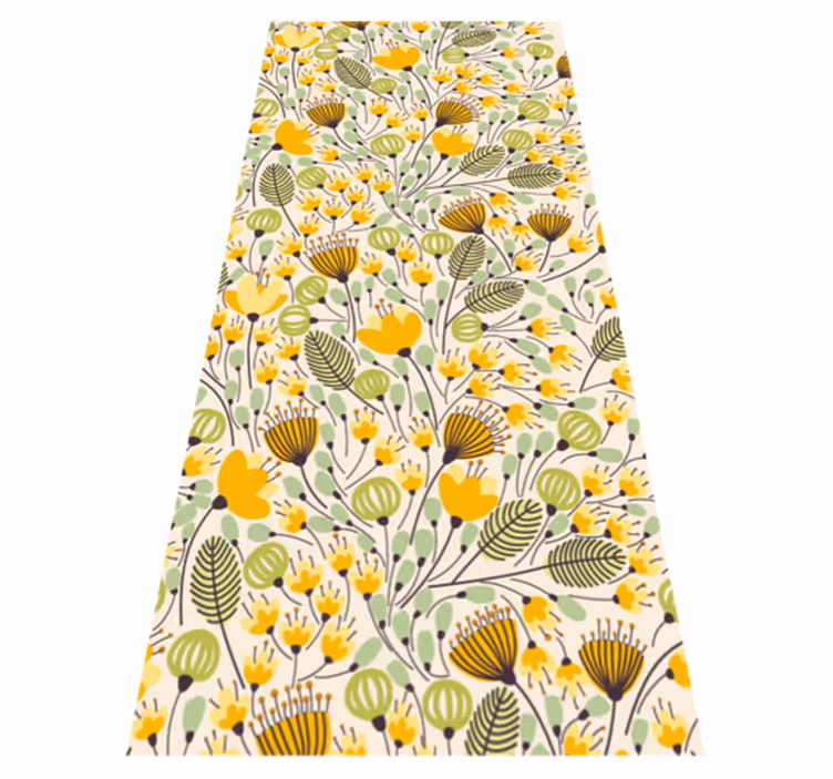 Tapis vinyle plantes motif botanique floral - TenStickers