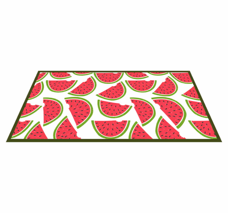 Tapis vinyle plantes modèle de tranche de pastèque - TenStickers