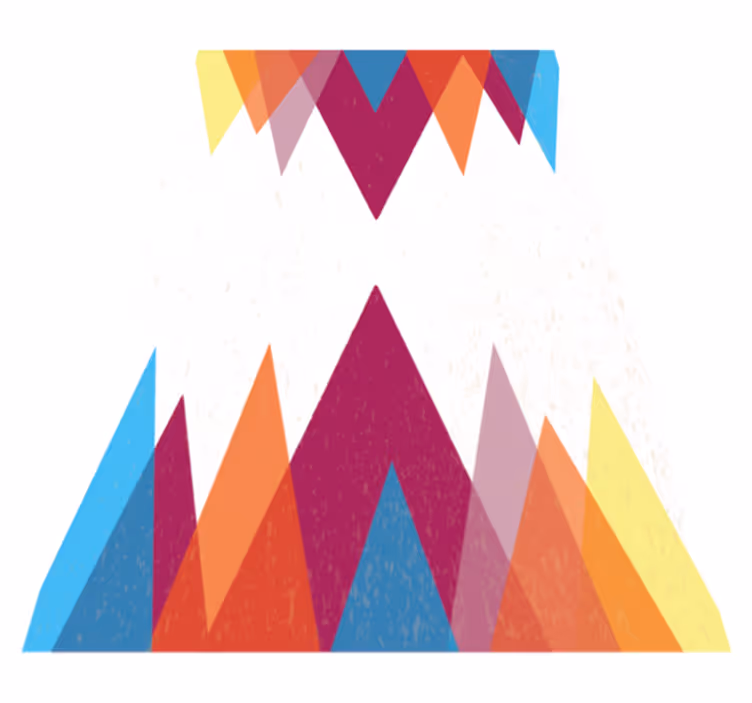 Tapis vinyle géométrique arrangement de triangles colorés - TenStickers