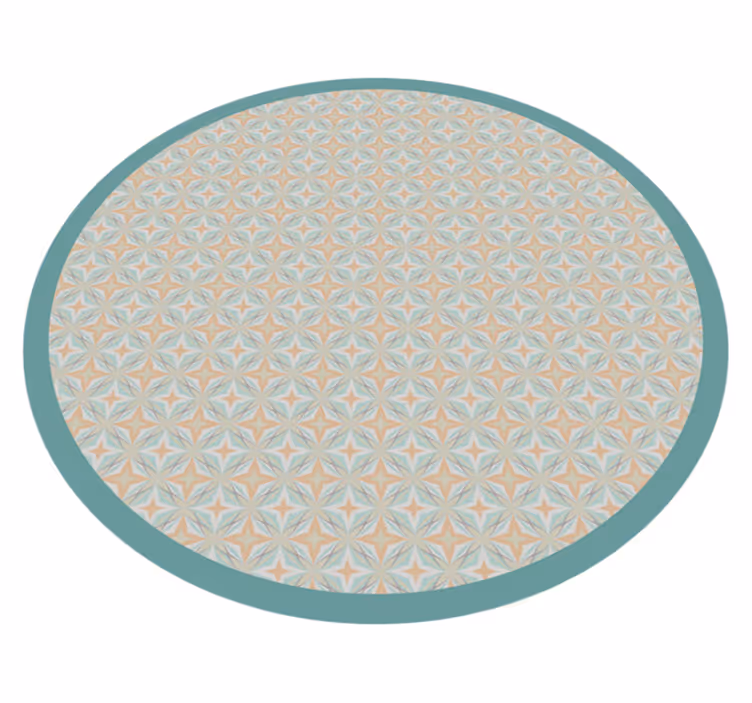 Tapis mosaique vinyle cercle de motif mosaïque - TenStickers